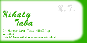mihaly taba business card
